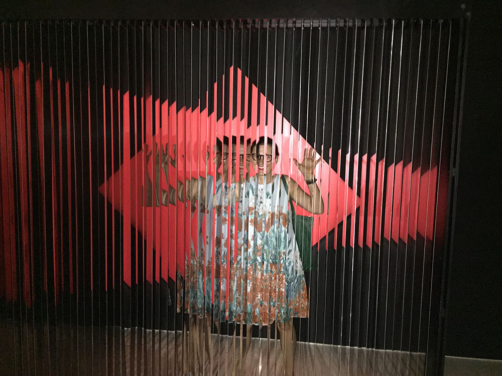 enjoying the Julio Le Parc show at the Perez Museum, Miami FL